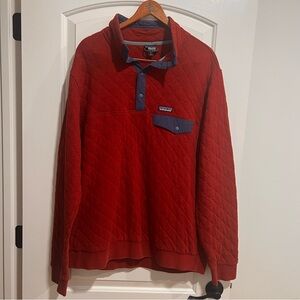 Patagonia Red Organic Cotton Quilted Pullover